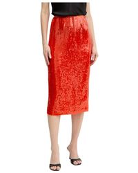 Patrizia Pepe - Sequin Midi Rok - Lyst