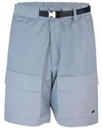 K-Way - Outdoor Graue Shorts Mit Reißverschlusstaschen - Lyst