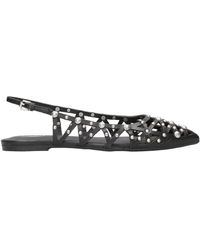Ash - Schoenen ,Zwart ,Leer Studded Leren Cut-Out Puntige Neus Schoenen - Lyst