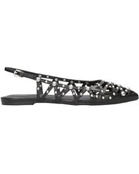 Ash - Schoenen ,Zwart ,Leer Studded Leren Cut-Out Puntige Neus Schoenen - Lyst