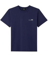 A.P.C. - Paris t-shirt in dunkelblau - Lyst