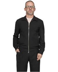 BRIGLIA - Jassen ,Zwart ,Wol Bill Zip-Up Shirt Jacket - Lyst