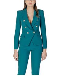 Rinascimento - Grüner blazer mit knöpfen und langen ärmeln - Lyst
