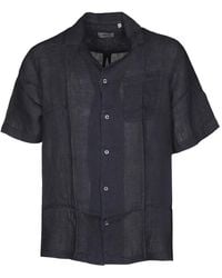 Altea - Overhemden ,Blauw ,Short Sleeve Shirts - Lyst
