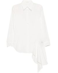 Yohji Yamamoto - L Draped Blouse - Lyst