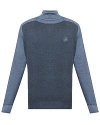 Etro - Truien & Vesten ,Blauw ,Wol Turtleneck Sweater - Lyst