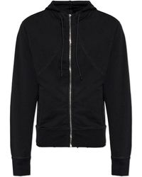 McQueen - Hoodies & Sweatvesten ,Zwart ,Katoen Hooded Zip Through Sweatshirt - Lyst