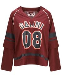 Ganni - Long Sleeve T-Shirts - Lyst