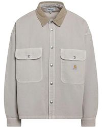 Carhartt - Jassen ,Grijs ,Katoen Prescott Shirt Jacket - Lyst