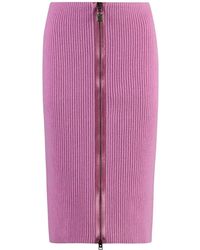Tom Ford - Rokken ,Roze ,Wol Geribbelde Gebreide Rok Van Zijde En Wolmix - Lyst