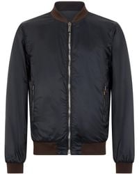 Moorer - Jassen ,Blauw ,Leer Compiano Bomber Jacket - Lyst