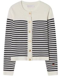 BUSNEL - Lizzie Gestreepte Katoenen Cardigan - Lyst