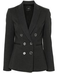 Pinko - Jassen ,Grijs ,Wol Stijlvolle Blazer - Lyst