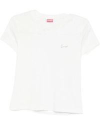 KENZO - Tops ,Wit ,T-Shirt Met Ronde Hals - Lyst