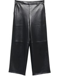 Max Mara - Broeken ,Blauw ,Katoen Wijde Jersey Broek - Lyst