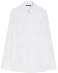 Max Mara - Weißes Besticktes Hemd - Lyst