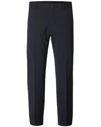 SELECTED - Broeken ,Blauw ,Polyester Liam Slim Flex Broeken - Lyst
