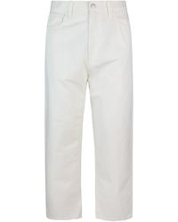 Carhartt - Witte Losse Taps Toelopende Broek - Lyst