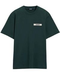 Jacquemus - Tops ,Groen ,Katoen The Gros Grain T-Shirt - Lyst