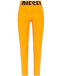 DIESEL - Broeken ,Oranje ,Polyester Adeline-D-Pop Leggings - Lyst