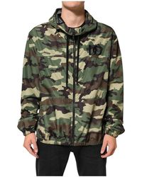 Dolce & Gabbana - Camouflage Hooded Sweatshirt Jacket - Lyst