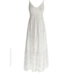 Guess - Witte Katoenen Jurk Gemaakt - Lyst