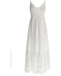 Guess - Witte Katoenen Jurk Gemaakt - Lyst