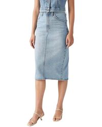 Levi's - Rok Met Hoge Taille En Split Aan De Achterkant - Lyst