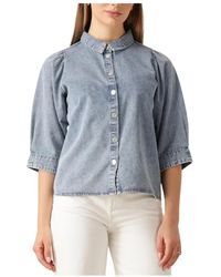 Lolly's Laundry - Overhemden ,Blauw ,Blauwe Bonoll Shirt Voor Vrouwen - Lyst