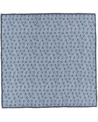 Brunello Cucinelli - Accessoires ,Blauw ,Zijden Pochet - Lyst