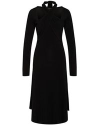 Bruuns Bazaar - Elegante abito midi nero - Lyst