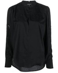 Rag & Bone - Overhemden ,Zwart ,Katoen Zwarte Katoenen Casual Blouse - Lyst