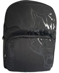Philipp Plein - Schwarzer Nylon-Rucksack Mit Goldemblem - Lyst