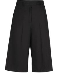 Ottod'Ame - Schwarze bermuda-shorts aus wollmischung - Lyst