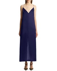 KHAITE - Kleedjes ,Blauw ,Tulula Dress - Lyst