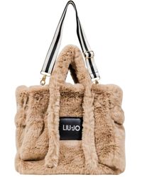 Liu Jo - Moderne Bont Textuur Tote Tas - Lyst