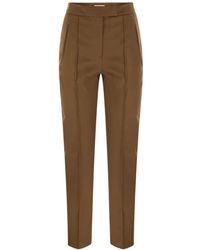 PT01 - Broeken ,Bruin ,Leer Tailored Dress Pants - Lyst