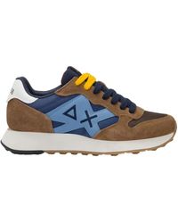 Sun 68 - Sneakers Van Nylon En Suède Met Leren Details - Lyst