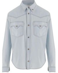 Versace - Denim Chambray Shirt - Lyst