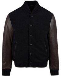 The Jack Leathers - Jassen ,Bruin ,Leren Jassen Met Drukknoopsluiting - Lyst