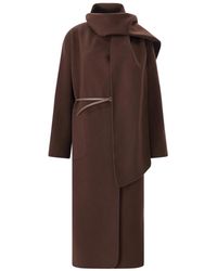 Luisa Cerano - Lange Jas Met Riem - Lyst