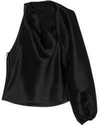 Self-Portrait - One-Shoulder Draped Top - Lyst