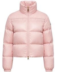 Moncler - Jassen ,Roze ,Enigme Puffer Jacket - Lyst