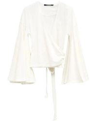Jacquemus - Overhemden ,Wit ,Polyester Le Cache Coeur Ventadou - Lyst