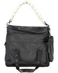 Desigual - Schwarze polyester-handtasche mit abnehmbarer clutch - Lyst