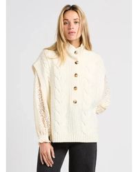 Suncoo - Jassen ,Wol Geribbelde Vest Met Hoge Hals - Lyst