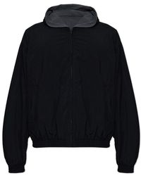 Balenciaga - Jassen ,Zwart ,Polyester Cursive Reversible Tracksuit Jacket - Lyst