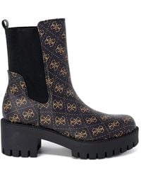 Guess - Schwarze Leder Chelsea Boots Für Frauen - Lyst
