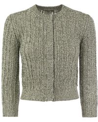 Peserico - Pure cotton cardigan with original pattern - Lyst