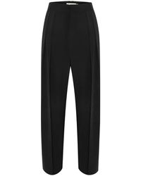 Inwear - Zwarte Geplooide Broek Met Brede Tailleband - Lyst